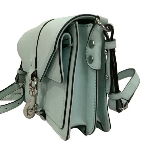 Rebecca Minkoff Hudson Moto Mini Crossbody Bag In Light Turquoise - Picture 6 of 11